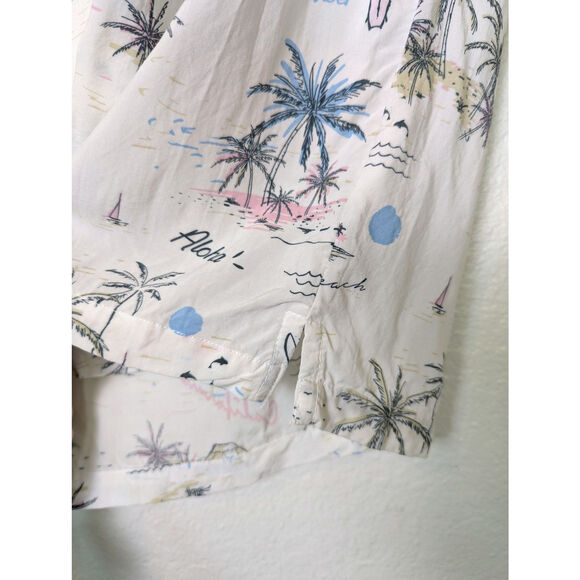 Denim & Flower Ricky Singh Hawaiian Button Down Shirt Men Size Small Vacation - Picture 4 of 11